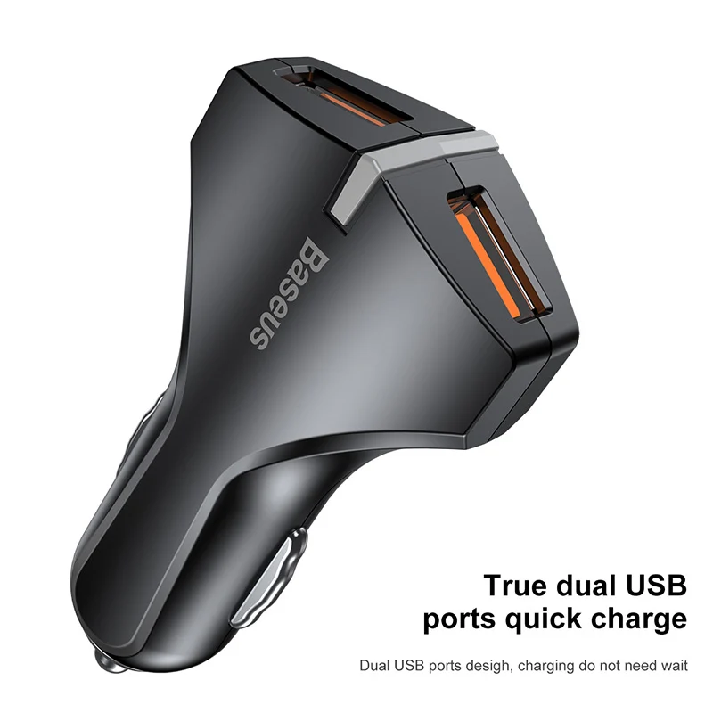 Baseus Quick Charge 3.0 Dual USB Car Charger - Image 2