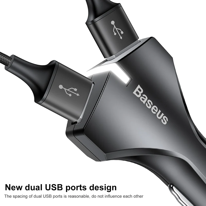 Baseus Quick Charge 3.0 Dual USB Car Charger - Image 5