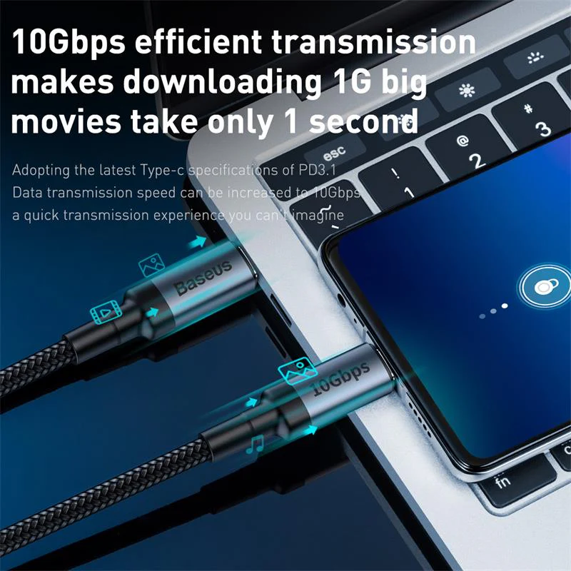 Baseus USB 3.1 Type C To USB C Cable For MacBook Pro Quick Charge - Image 7