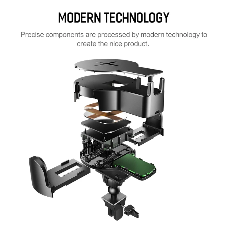 ROCK Car Wireless Charging Phone Holder - Image 4